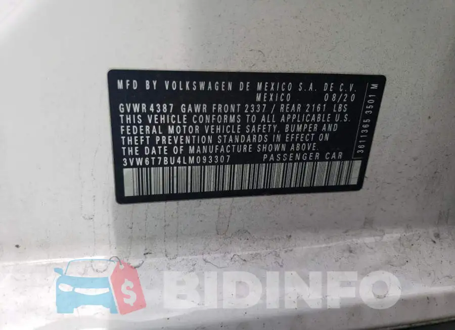 3VW6T7BU4LM093307 Photo# 12