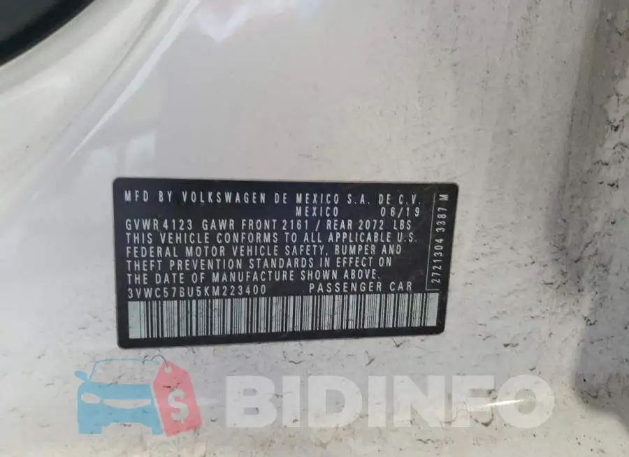 3VWC57BU5KM223400 Photo# 12