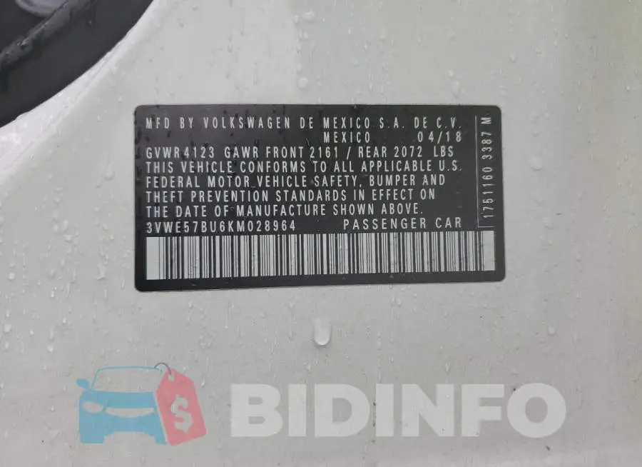 3VWE57BU6KM028964 Photo# 13