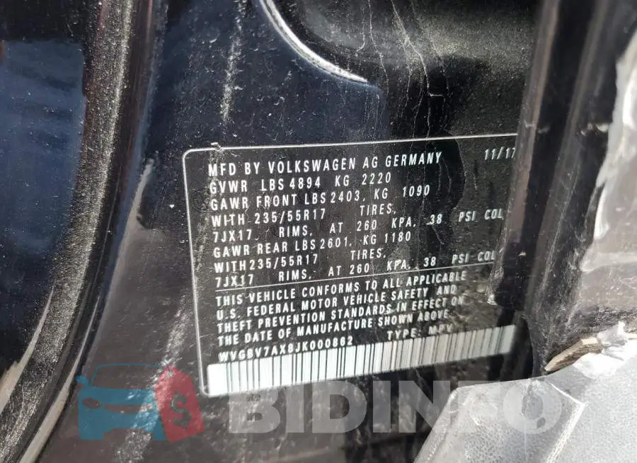 WVGBV7AX8JK000862 Photo# 12