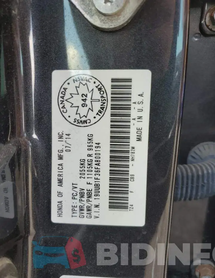 19UUB1F36FA800194 Photo# 12