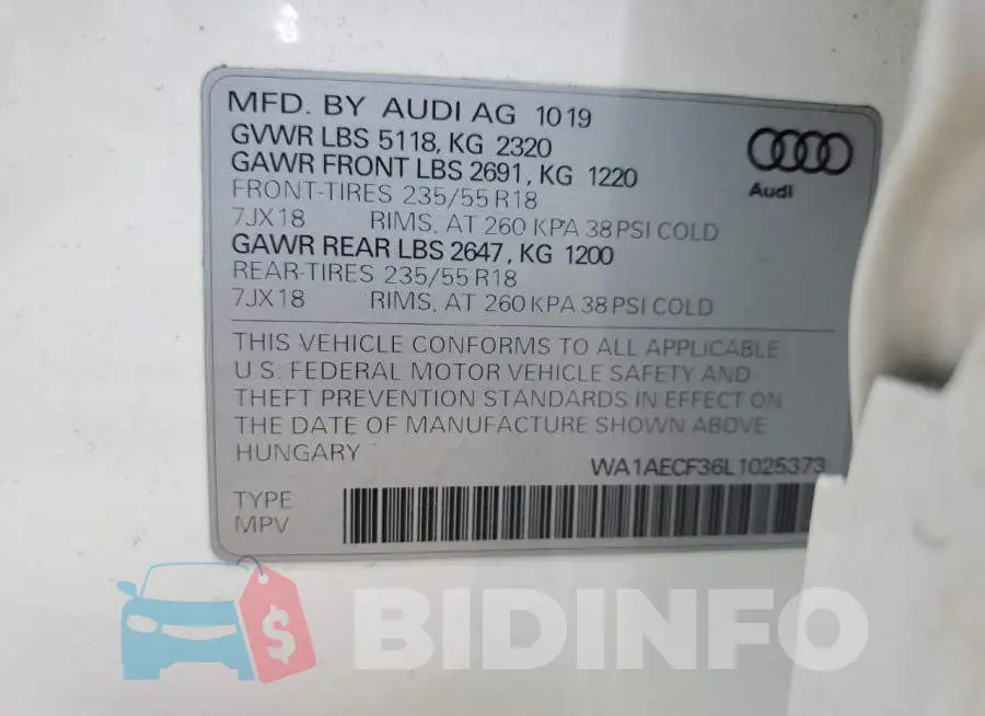 WA1AECF36L1025373 Photo# 13