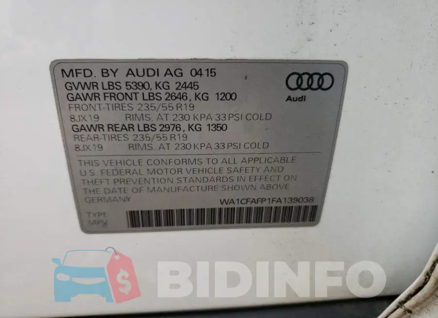 WA1CFAFP1FA139038 Photo# 13