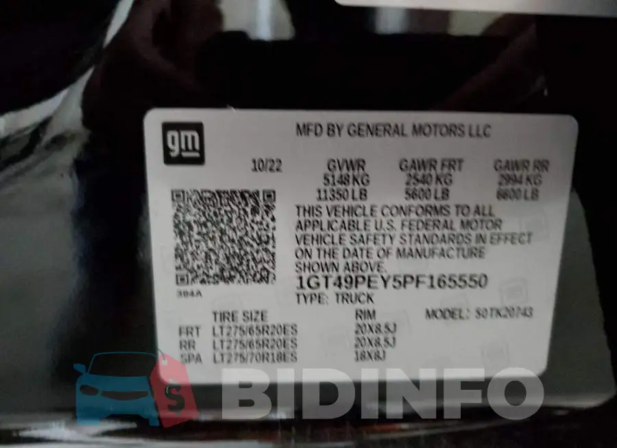 1GT49PEY5PF165550 Photo# 12