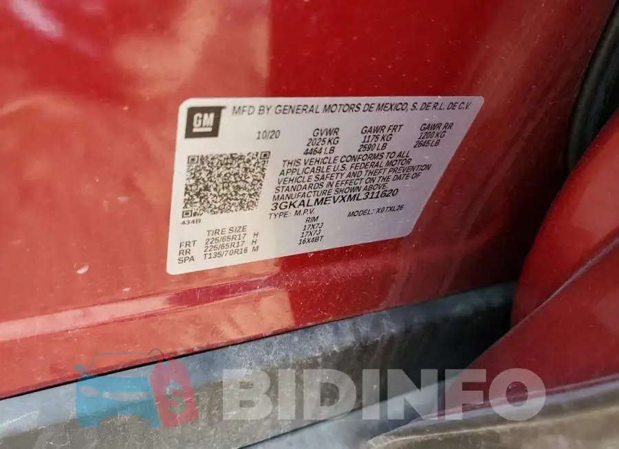 3GKALMEVXML311620 Photo# 12