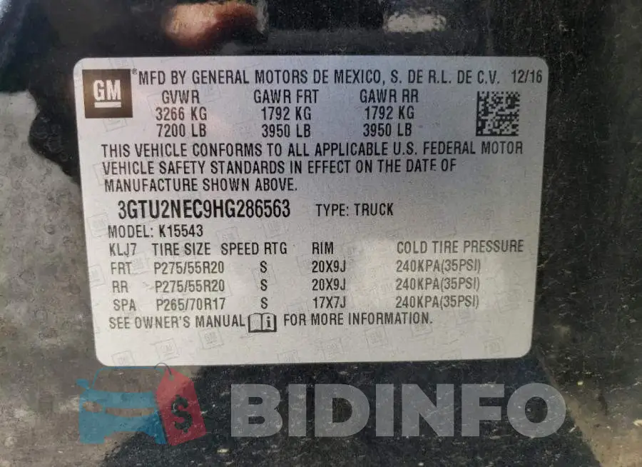 3GTU2NEC9HG286563 Photo# 12