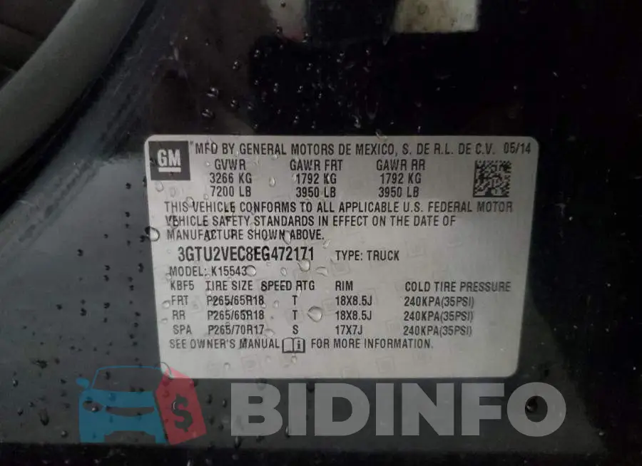 3GTU2VEC8EG472171 Photo# 12
