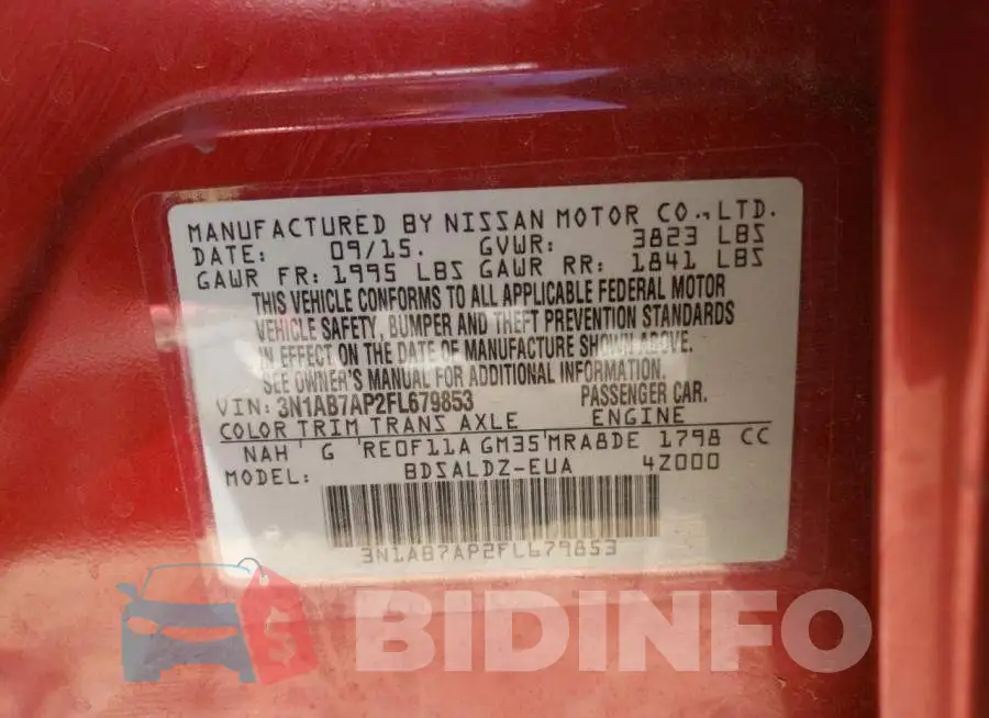 3N1AB7AP2FL679853 Photo# 12