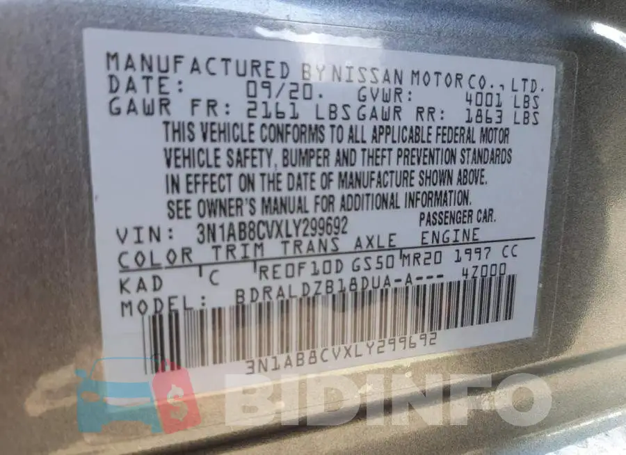 3N1AB8CVXLY299692 Photo# 12