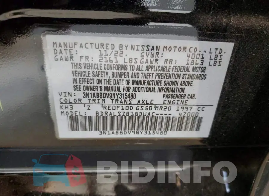 3N1AB8DV9NY315480 Photo# 13