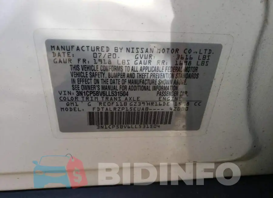 3N1CP5BV6LL531504 Photo# 13