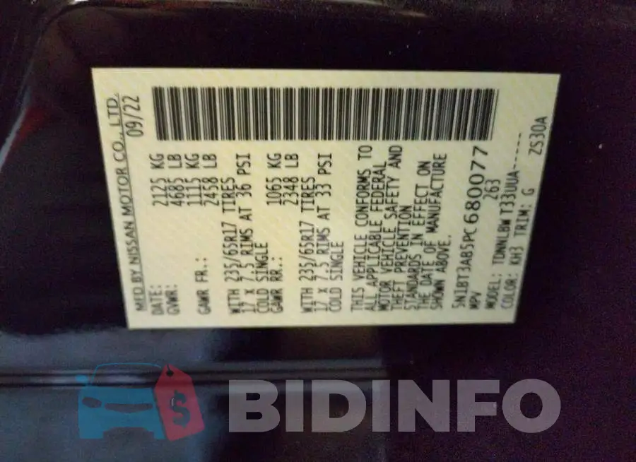 5N1BT3AB5PC680077 Photo# 12