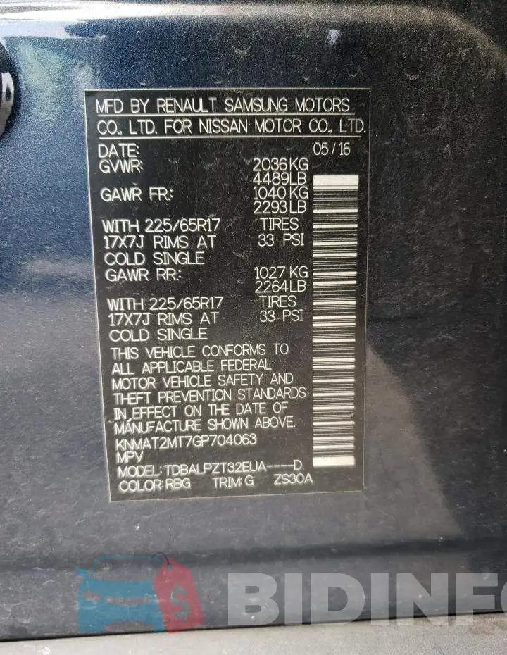 KNMAT2MT7GP704063 Photo# 13