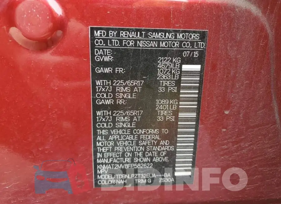 KNMAT2MV8FP582622 Photo# 13