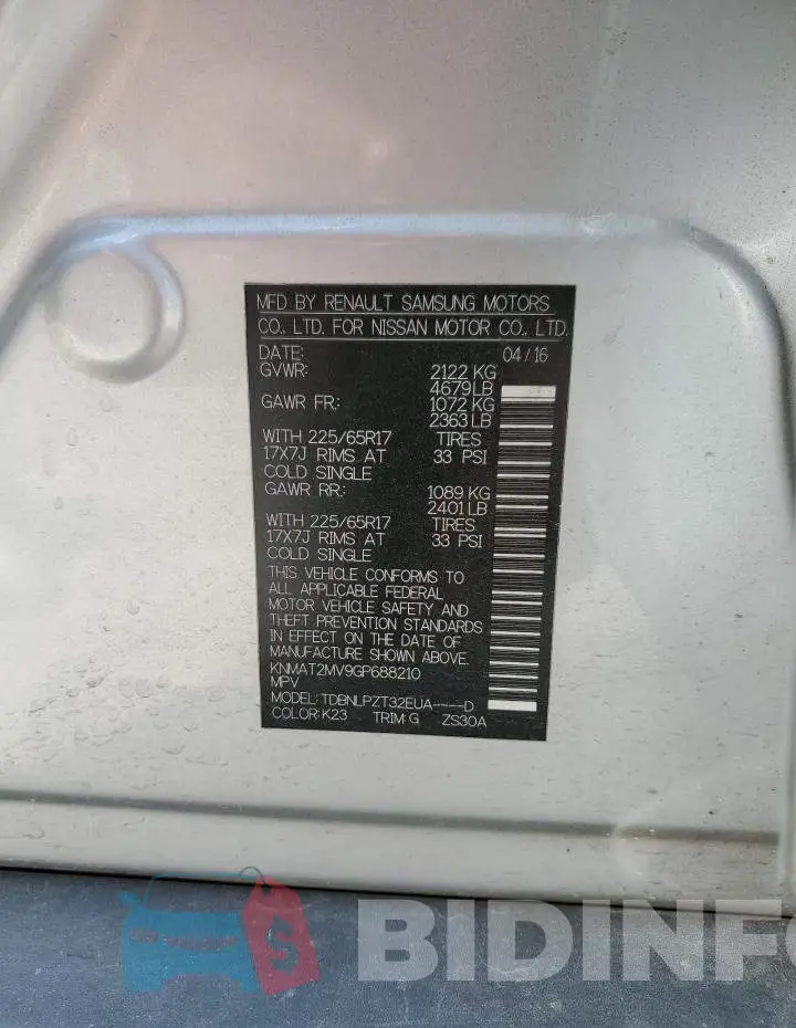 KNMAT2MV9GP688210 Photo# 13