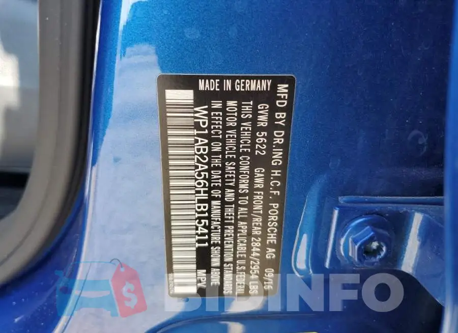 WP1AB2A56HLB15411 Photo# 13