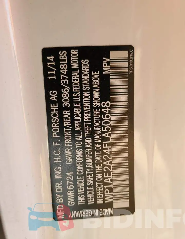 WP1AE2A24FLA50648 Photo# 13