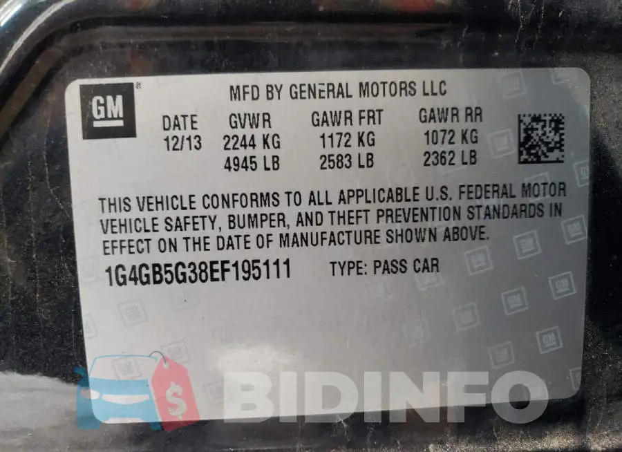 1G4GB5G38EF195111 Photo# 12