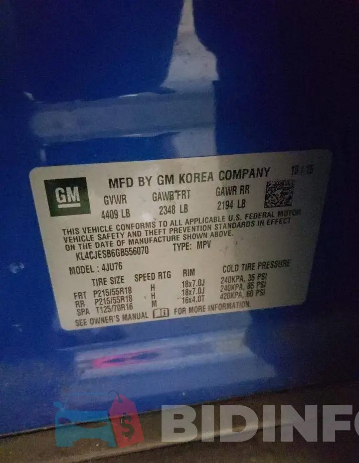 KL4CJESB6GB556070 Photo# 13
