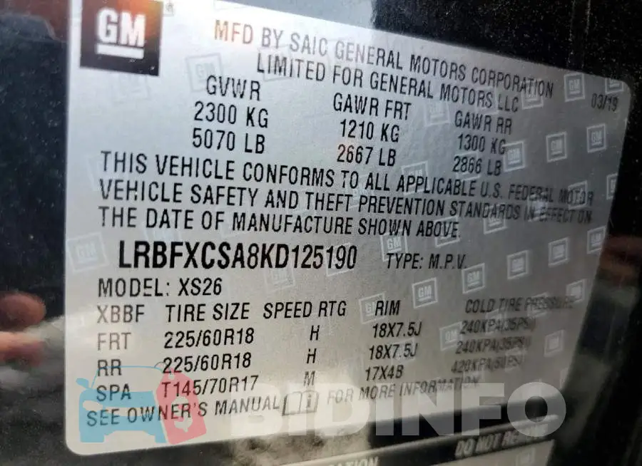 LRBFXCSA8KD125190 Photo# 13