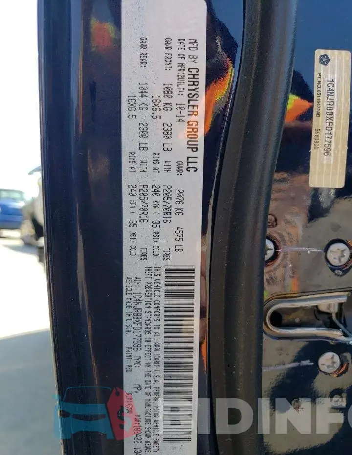 1C4NJRBBXFD177596 Photo# 14