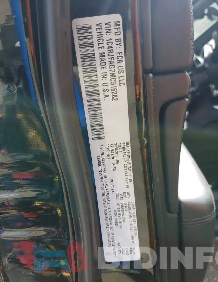 1C4RJFAG7MC516282 Photo# 13