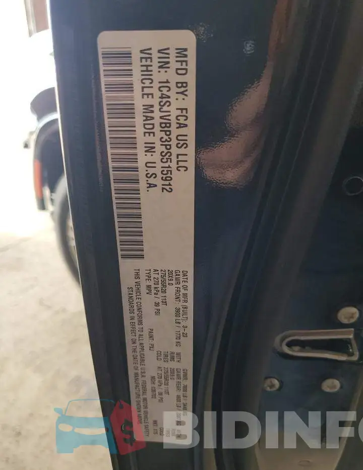 1C4SJVBP3PS515912 Photo# 14