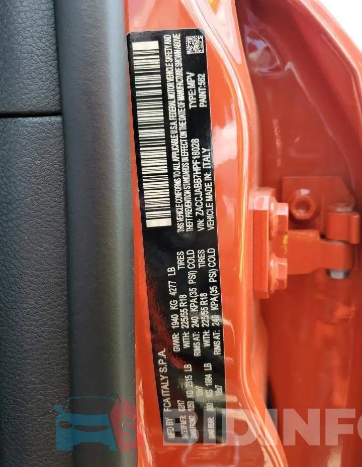 ZACCJABB7HPF18028 Photo# 14