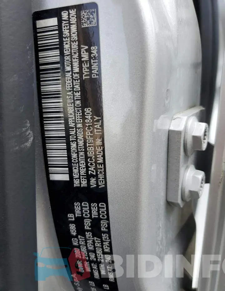 ZACCJBBT9FPC18406 Photo# 12