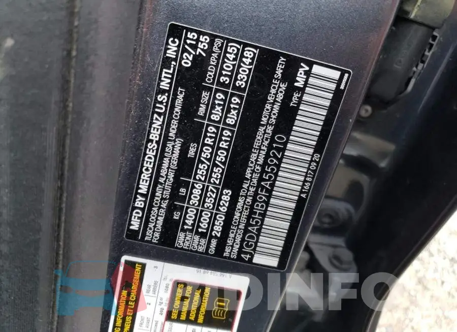 4JGDA5HB9FA559210 Photo# 13