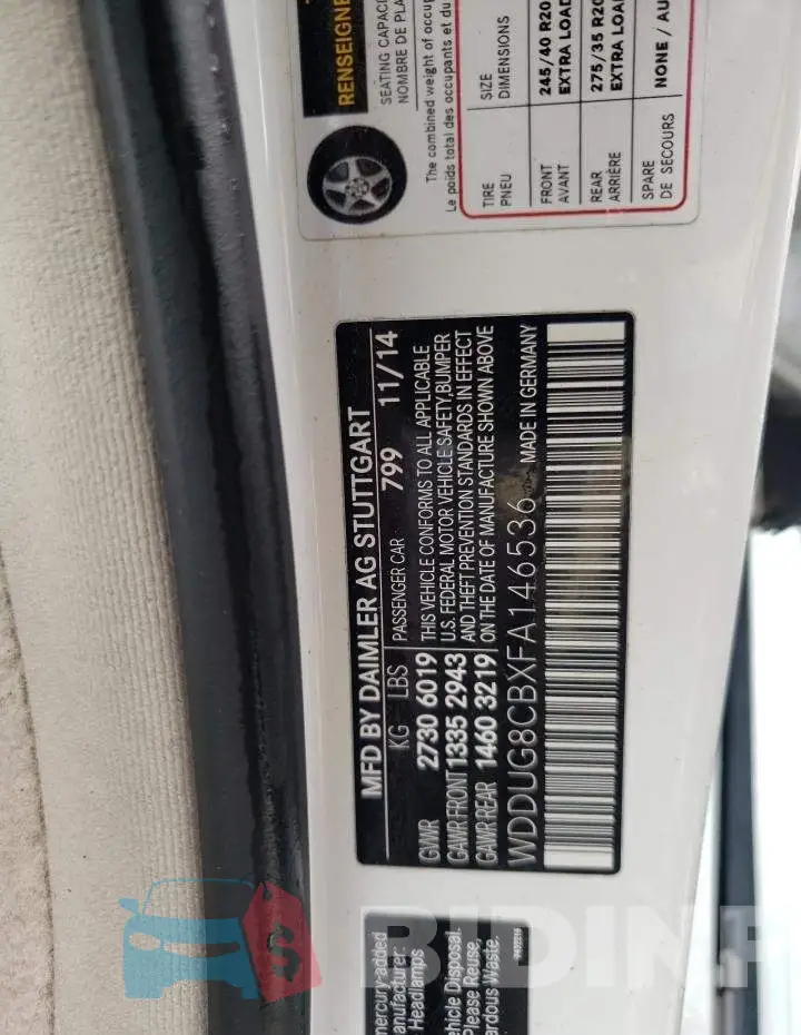 WDDUG8CBXFA146536 Photo# 12