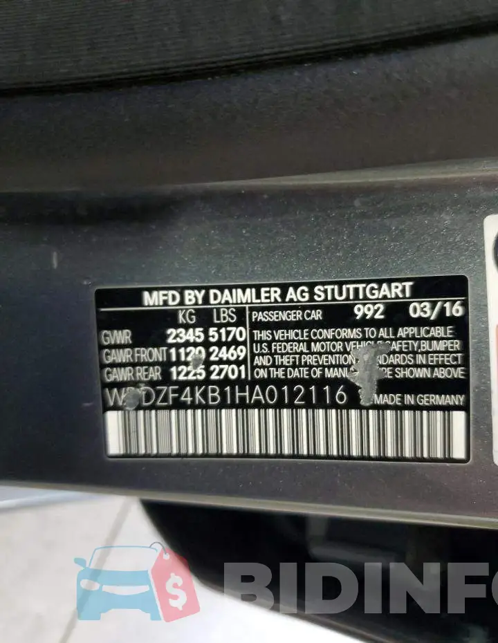 WDDZF4KB1HA012116 Photo# 12