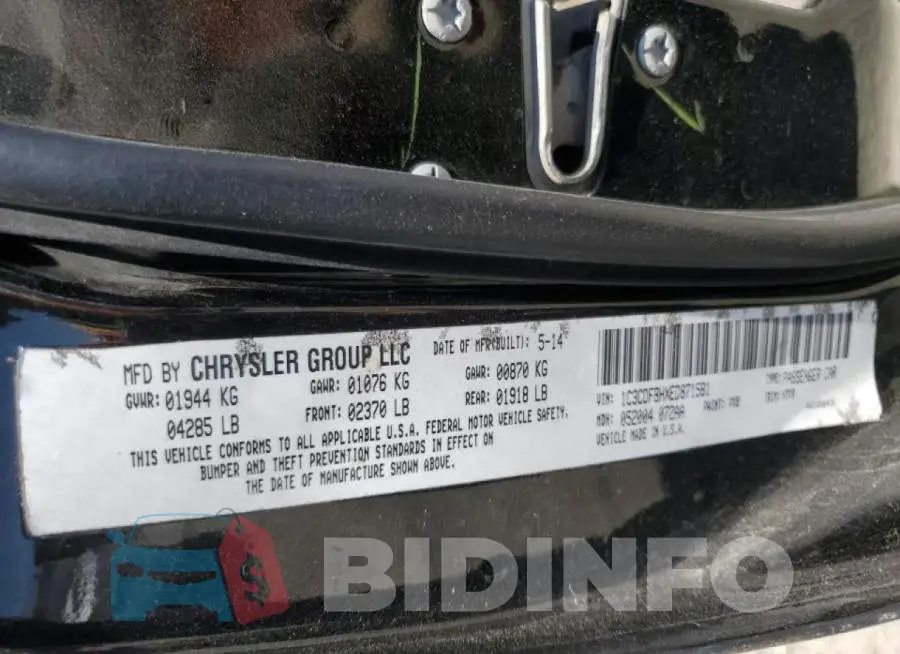 1C3CDFBHXED871581 Photo# 12