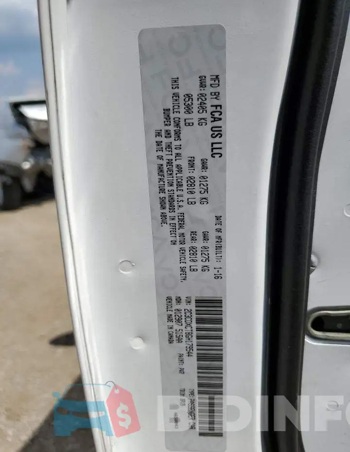 2C3CDXCT8GH179544 Photo# 13