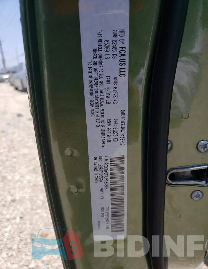 2C3CDXCTXJH193209 Photo# 12