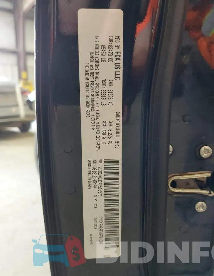 2C3CDXGJ1KH518971 Photo# 12