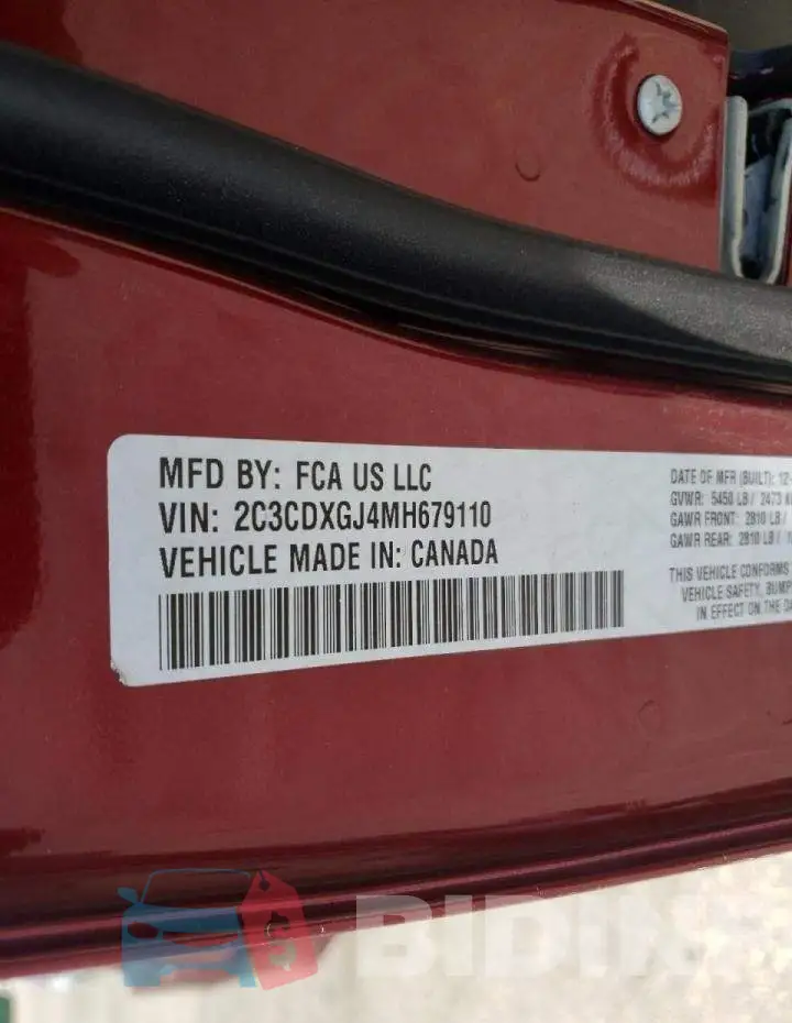 2C3CDXGJ4MH679110 Photo# 10