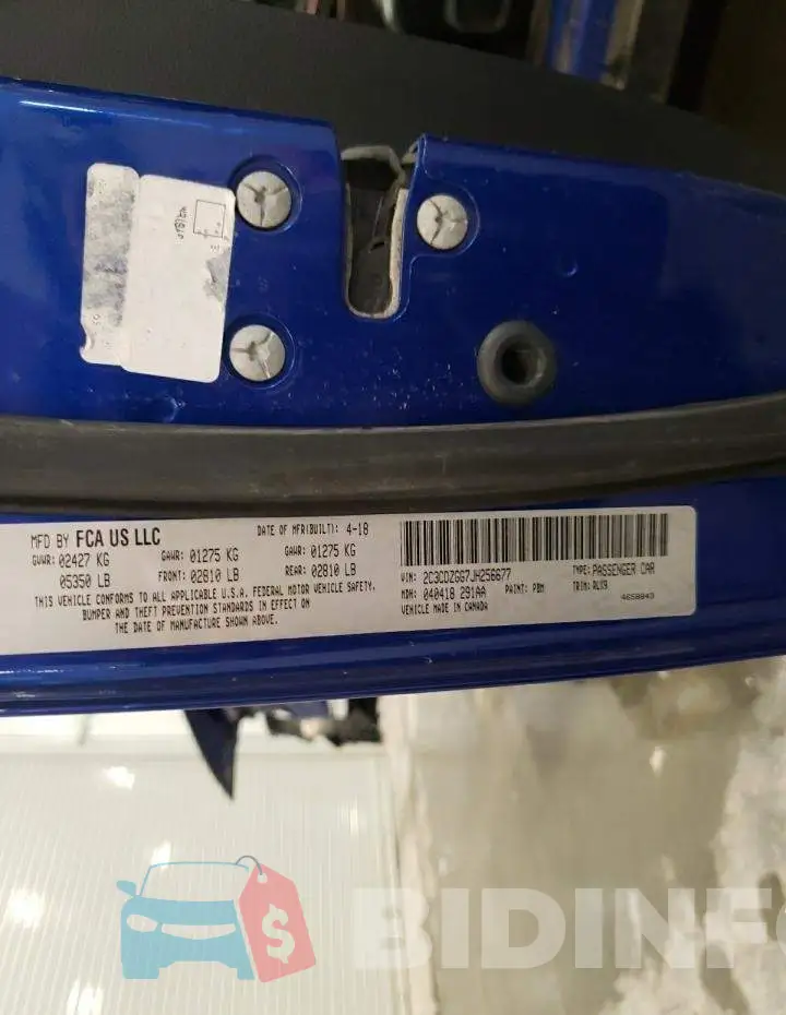 2C3CDZGG7JH256677 Photo# 13