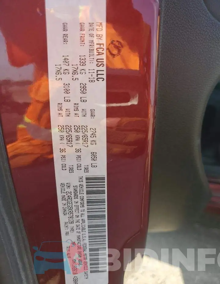 2C4RDGEG5KR578128 Photo# 13