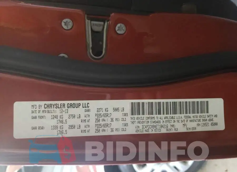 3C4PDCABXET184216 Photo# 14