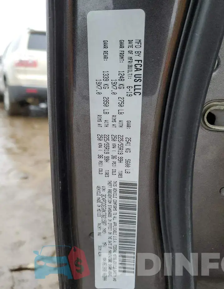 3C4PDDEG0KT821587 Photo# 13