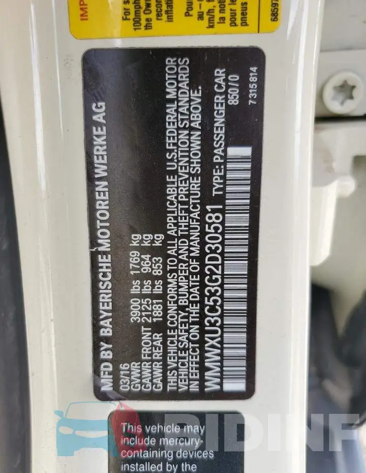 WMWXU3C53G2D30581 Photo# 12