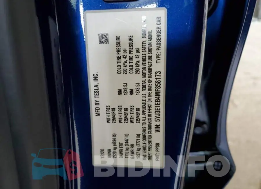 5YJ3E1EB4MF858173 Photo# 12