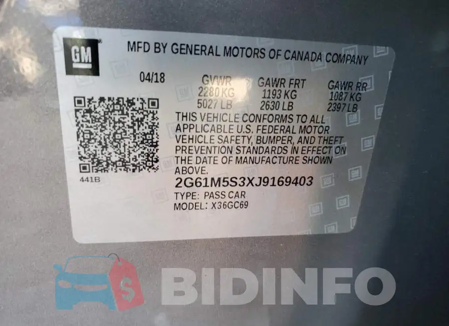 2G61M5S3XJ9169403 Photo# 12