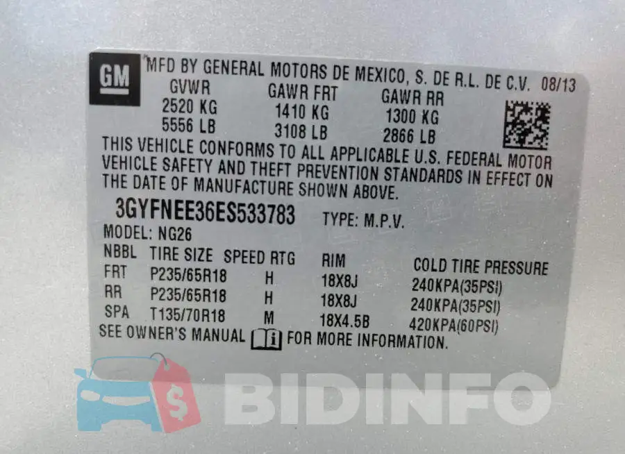 3GYFNEE36ES533783 Photo# 14
