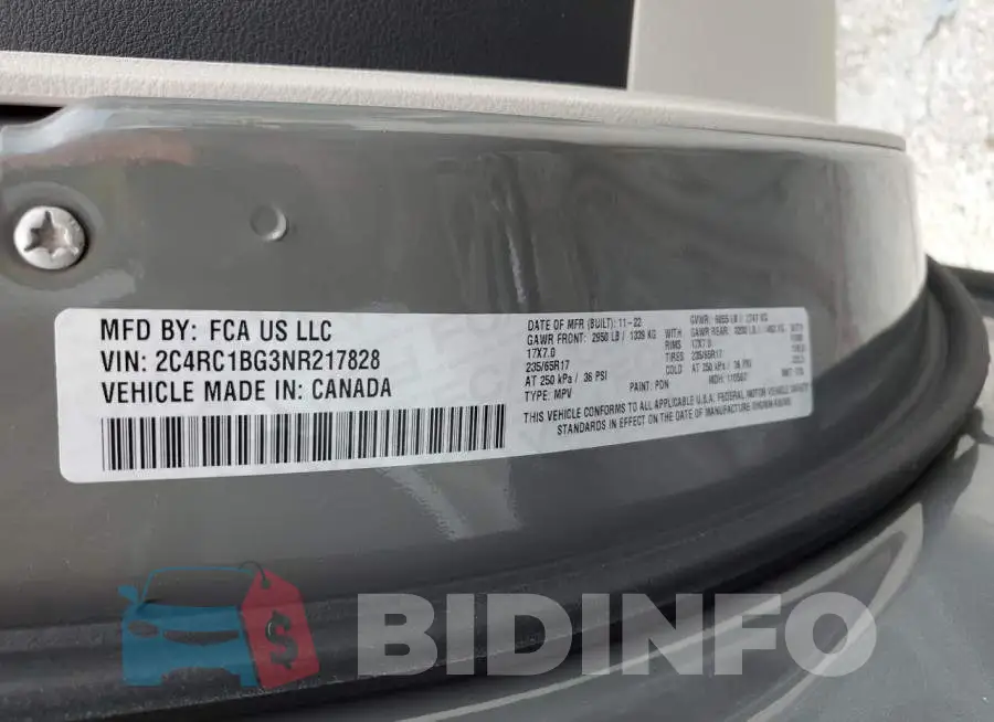 2C4RC1BG3NR217828 Photo# 13