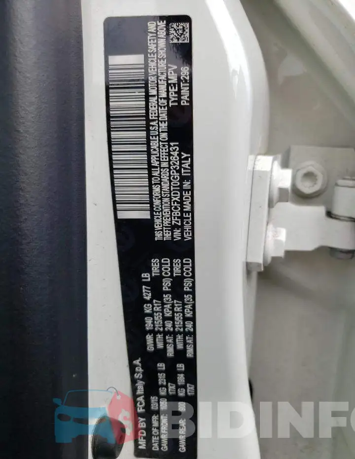 ZFBCFXDT0GP326431 Photo# 13