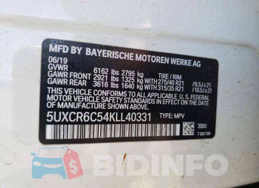5UXCR6C54KLL40331 Photo# 13