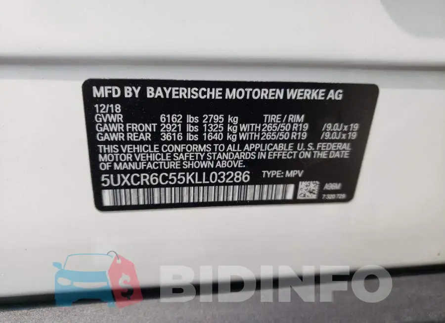 5UXCR6C55KLL03286 Photo# 13