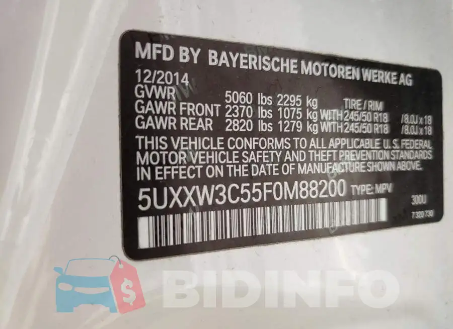 5UXXW3C55F0M88200 Photo# 13